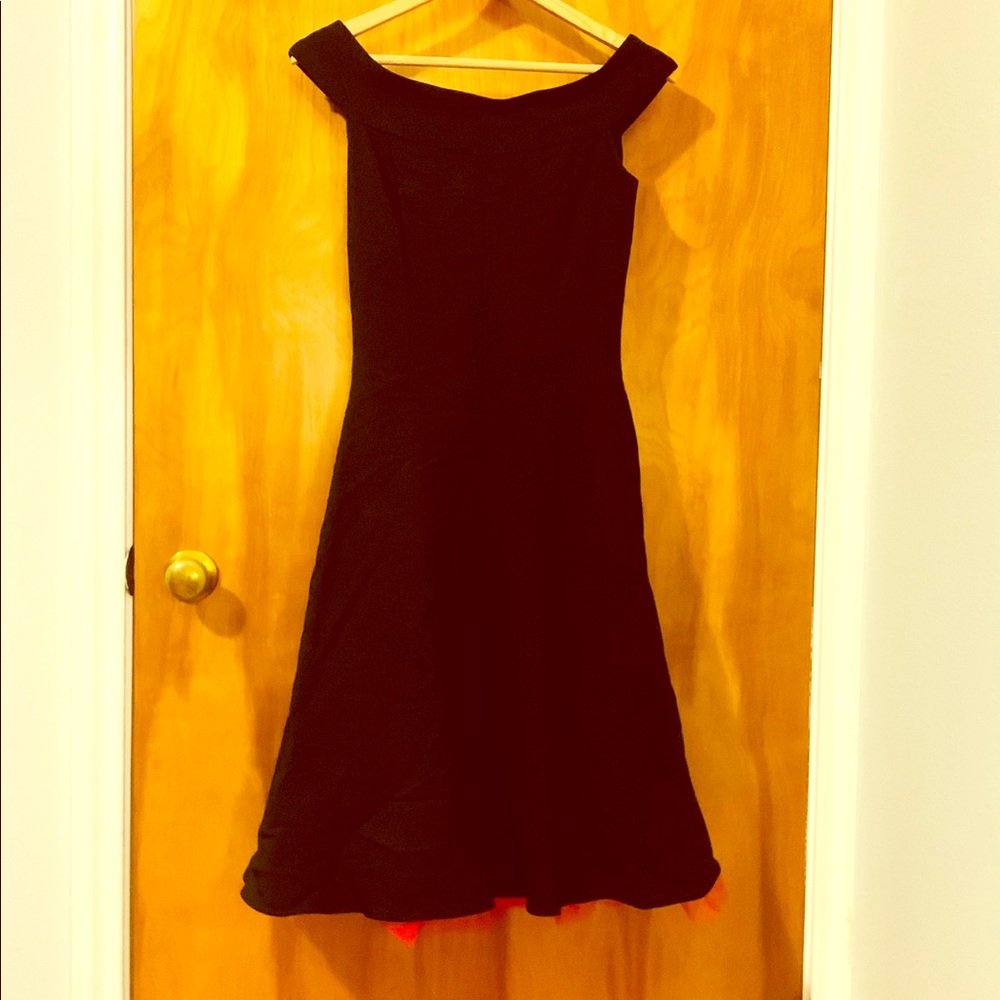 Black Dress with Hot Pink Tulle